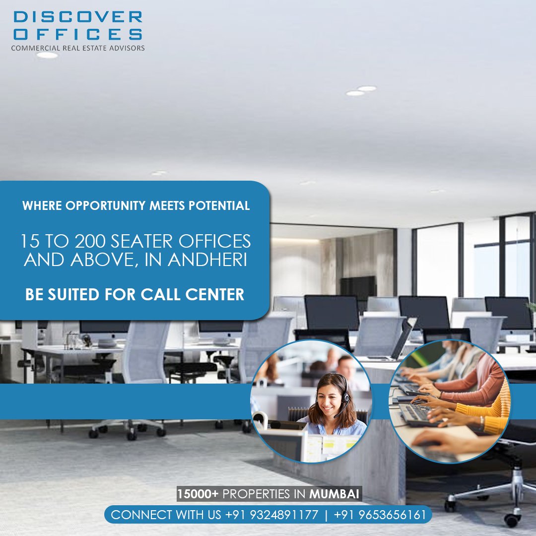 DiscoverOffices's tweet photo. Live up to your business potential with the right office. Get in touch with us right away to know more.
Call us to know more: +91 9324891177 | +91 9653656161
#DiscoverOffices #CommercialRealestate #Realestate #PropertyManagement #OfficeSpaces #Office #Buy #Rental #Sell #Mumbai https://t.co/Wlqp8p0GD5