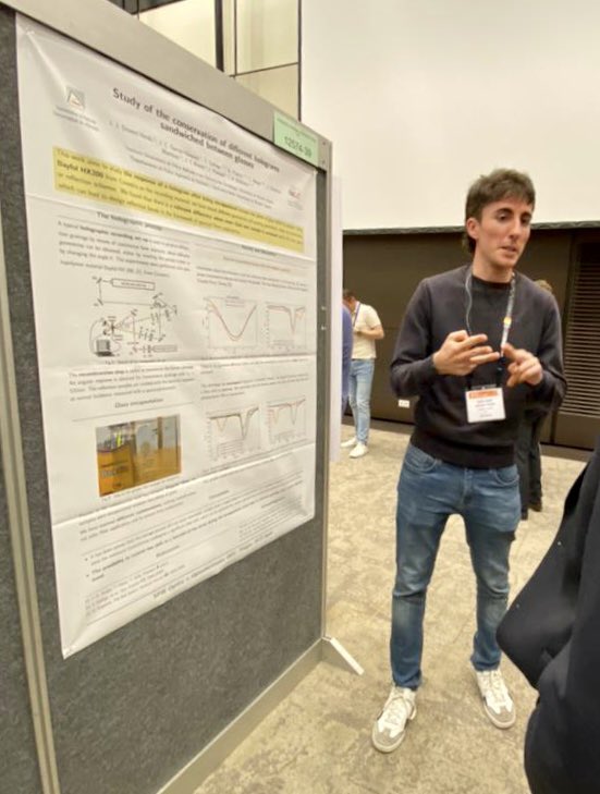 SPIE Optics and Optoelectronics. Prague 24-27 April 2023. Holography: Advances and Modern Trends VIII. “Study of the conservation of different holograms sandwiched between glasses” (poster session). Joan Josep Sirvent Verdú (<a href="/GHPO_UA/">Group of Holography and Optical Processing</a>)