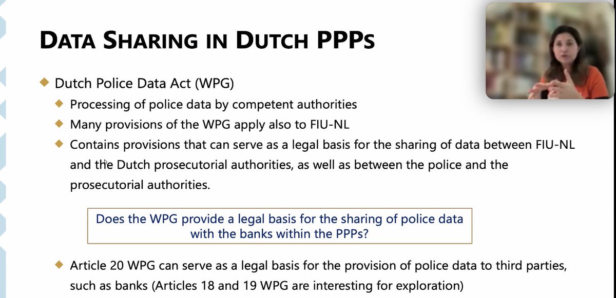 REVEAL_TILEC's tweet photo. Another fantastic presentation by @eleni_kosta @tilt on #financial #PPPs and #datasharing experience in NL. #AML #CFT as a very important component of future fin data governance! @TILEC1 @TilburgLaw https://t.co/PdaomDudaL