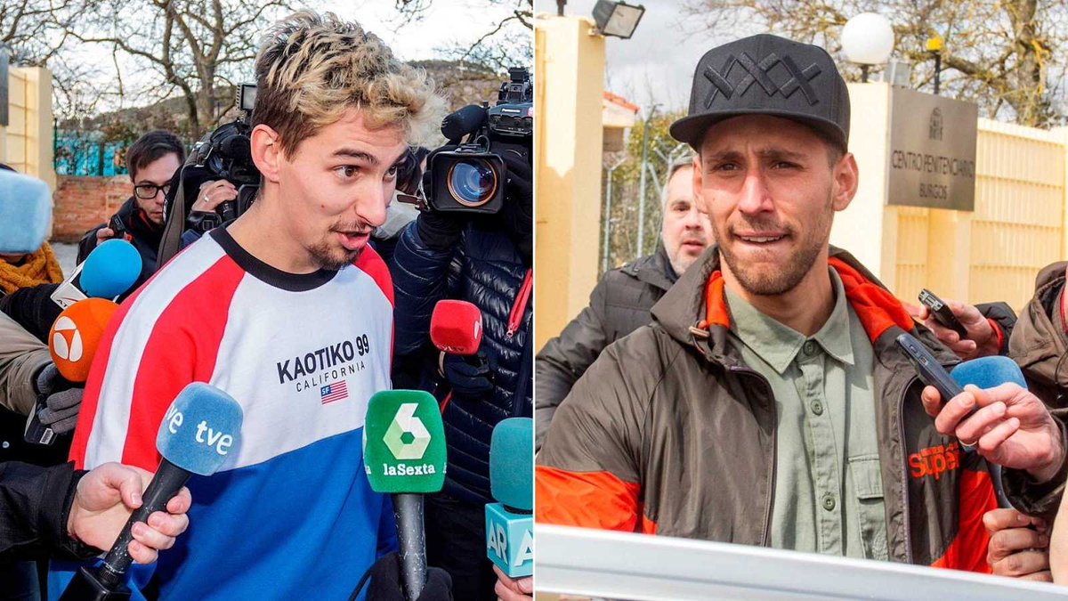 FonsiLoaiza's tweet photo. Se llaman Lucho Cuadrado y Viti Rodríguez y eran futbolistas de la Arandina. Hoy han entrado en prisión por agresión sexual a una menor. Recordemos que la ultraderechista y fundadora de VOX @cristinasegui salió en su defensa y difundió datos personales de la víctima de 15 años. https://t.co/d5yB8Ogq5c