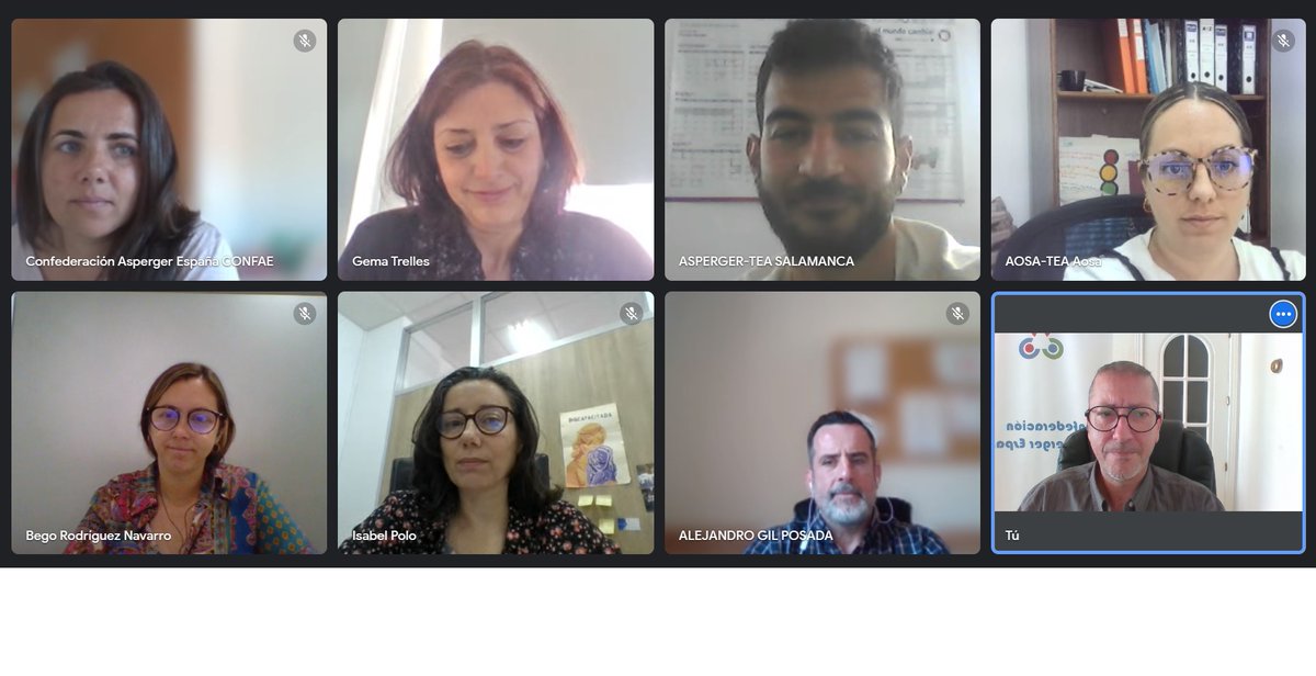 Asperger_Espana's tweet photo. Reunión del grupo de directores/as técnicos y gerentes del Grupo de Coordinación Gral. de la Red Asperger España. Seguimos analizando distintos modelos respecto a la gestión de los diagnósticos en SA/TEA. Hoy, el de @AspergerAstur. Gracias a todos/as.

#Asperger #TEA https://t.co/atbw6Y339W