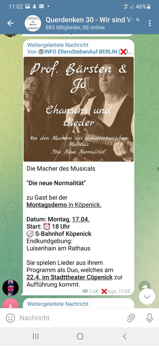 Kei_Nie_'s tweet photo. Ist dem @KubizBerlin #Weissensee (Webseite:
"...Engagement jenseits von rassistischen, antisemitischen und autoritären Denk- und Handlungsmustern.") bewusst, dass es an #b0705 dem #Schwurbel-Musical "Die Neue Normalität" eine Bühne bietet? Bekannt von vielen #Querdenken-Events 1 https://t.co/xDIdT7GkS8