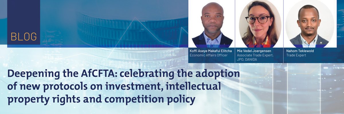 Deepening the #AfCFTA : Adoption of New Protocols on Investment, Intellectual Property Rights &amp; Competition Policy <a href="/ECA_OFFICIAL/">ECA</a> <a href="/ATPC2/">ECA | African Trade Policy Centre (ATPC)</a> <a href="/AfCFTA/">AfCFTA Secretariat Official</a> 
For more information, visit our web blog: uneca.org/african-trade-…
