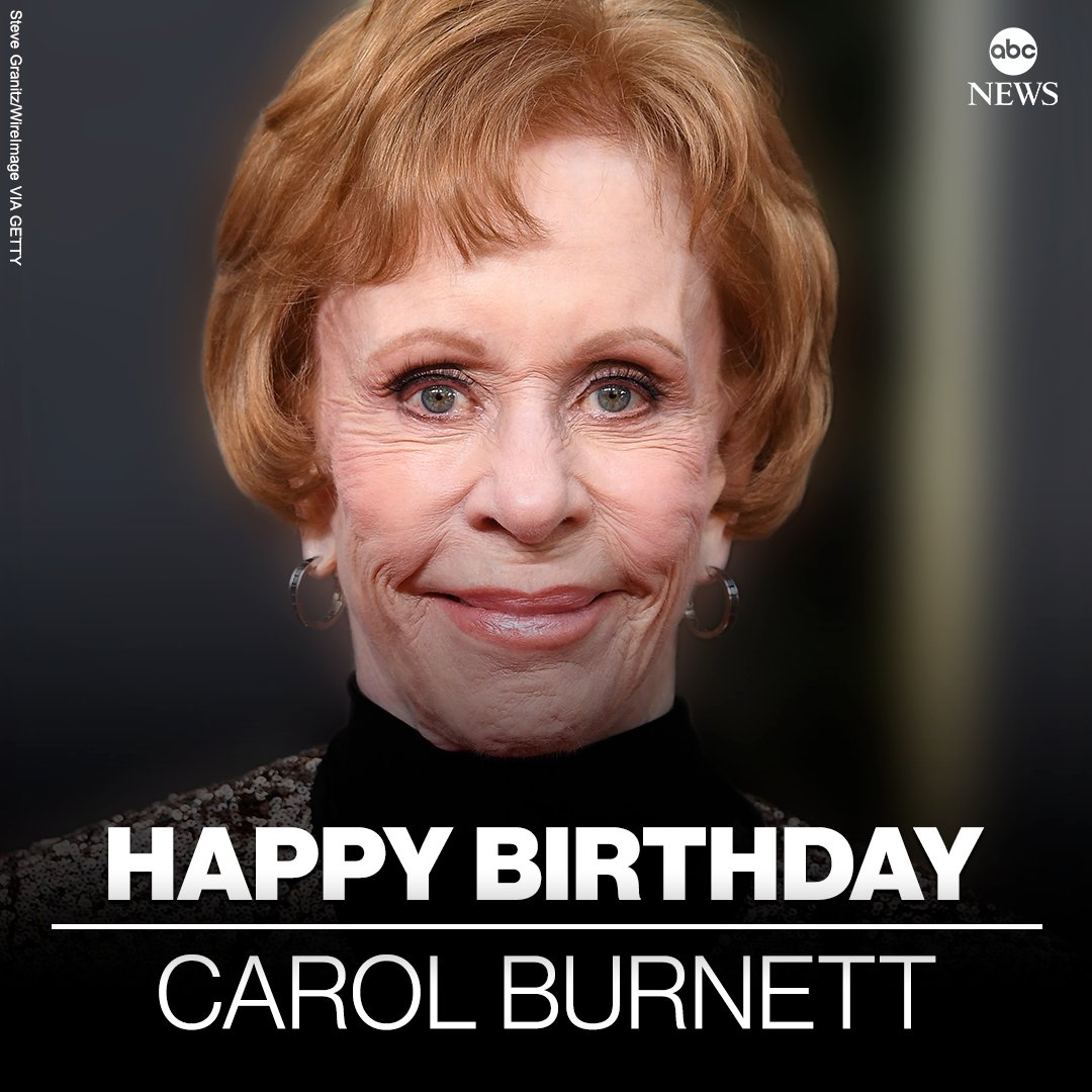 HAPPY BIRTHDAY: Actor-comedian Carol Burnett is 90 today.  
