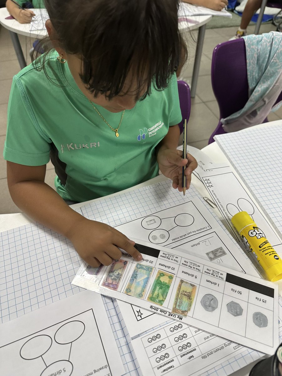 abypower's tweet image. The children created their own “money mat” last week and this has really helped them find answers to problem solving questions! Amazing to see learning taking shape positively 🇦🇪 💰#leadinglearning #lovewhatyouteach #BehappyBeGIS @GreenfieldIntS