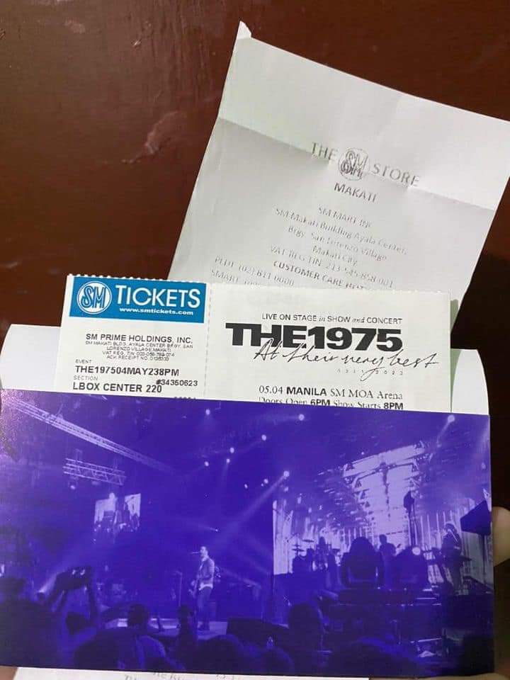 yel_prz's tweet photo. WTS/LFB

The 1975 ATVB
Day 2 - May 04 
Lower Box Center 220
Row E Seat- 2
Can do meet up around sm bicutan or sm makati.

srp + online fee

rfs: got my preffered seat. https://t.co/XBrvYIVnMF