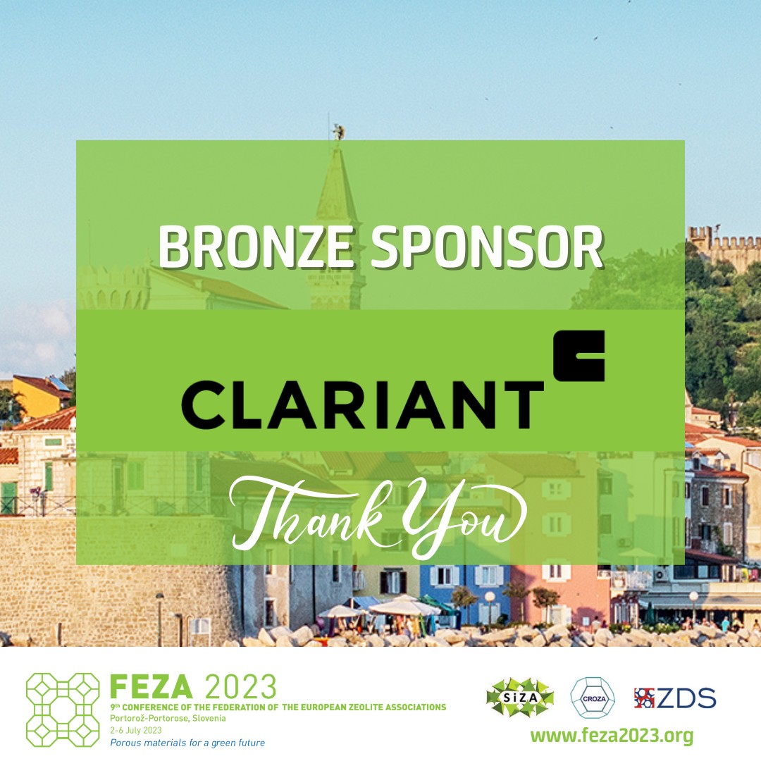 📣Sponsor Announcement: We are pleased to announce @Clariant as a Bronze Sponsor for the FEZA 2023... Meet them at #FEZA2023 in Portorož-Portorose, Slovenia. About Clariant: clariant.com #clariant #zeolite #zeolitepowder #zeotypes #mesoporousmaterials #slovenia