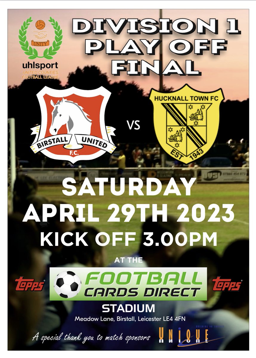 birstall_united's tweet photo. Clear your diaries!
3 days to go before the big one!
We had fantastic support from the village and beyond for our Semi Final…….we need you again for the Final.
❤️⚽️ #BUFC
#utdcos #nonleague #nonleaguefans #groundhopping #nonleaguecrowds https://t.co/y7WQ4HXqFB