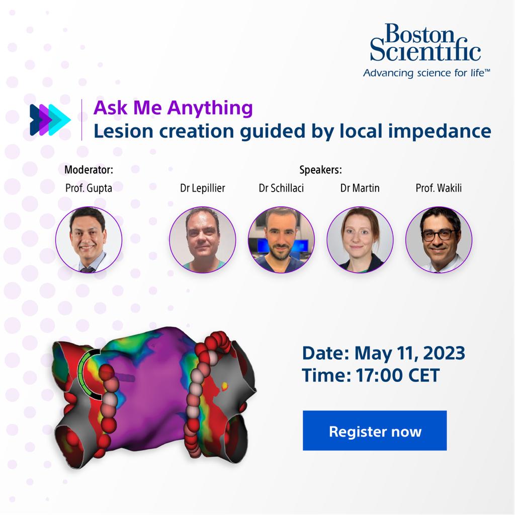 BSC_RhythmUK's tweet photo. Join our live webinar on the 11th of May for an opportunity to learn about the latest clinical data on local impedance and how experts are using it in their daily practice. 

We look forward to seeing you there!

Register here: https://t.co/e3yyQZc3JT https://t.co/sZtgJDtxWh