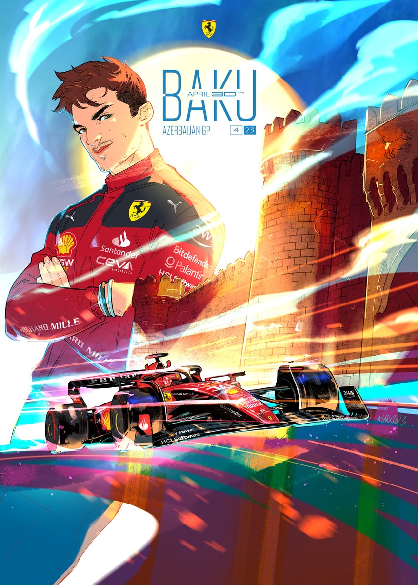 ScuderiaFerrari's tweet image. Ready to drive around the streets of Baku 🇦🇿

Stay up to date with the #AzerbaijanGP on the @ScuderiaFerrari channels and the #SFApp 📱

Cover Art by Valeria Favoccia ➡️ bit.ly/AzerbaijanGP20…