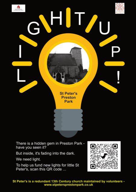 StPetersPP's tweet photo. In 1170, Thomas Becket was murdered in Canterbury Cathedral. St Peter’s has one of the oldest surviving wall paintings of the bloody deed, but our lights don’t do it justice. 

The Light Up campaign is raising funds to improve the lights. 
Every £ helps. 

https://t.co/45JibQum8x https://t.co/gwz9d15w99