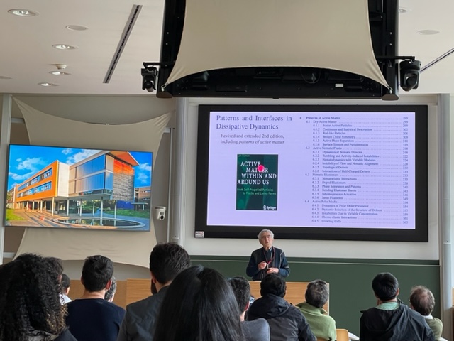 bioactivematter's tweet photo. Talk by Len Pismen of Technion on the instabilities of active nematics @mpi_pks, and new edition of the book added to the reading list. #activematter #collectivemotion https://t.co/klPRzDjikN