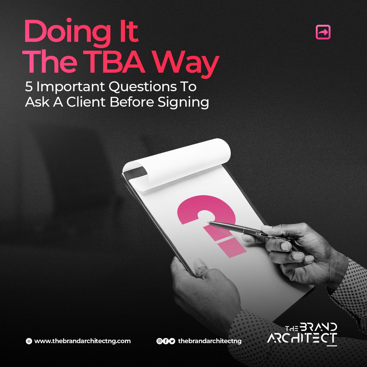 BrandStrategyNG's tweet photo. Let's hear how TBA handles new client onboarding; you'll definitely learn a thing or two as a marketer or Brand Strategist. 

https://t.co/71lnm4Lhxo https://t.co/APtTN7MoUy