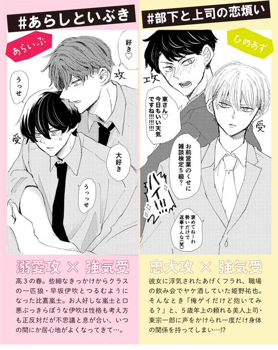 作ろうと思って作れてなかった
うちの現在のメインカプ簡単プロフです。

※こんな会話してますが両方ラブラブになります

#創作BL 