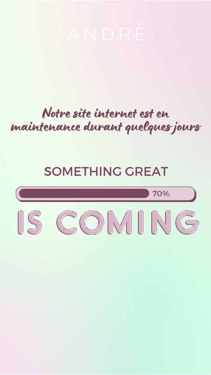 Notre site internet est actuellement en maintenance ! Vous pouvez visualiser les nouveautés mais pas encore les commander. Nos boutiques restent OUVERTES ! 
Soyez pas patients, nous vous préparons de beaux projets 🫶🏼

-> Andre.fr

#andrechaussure