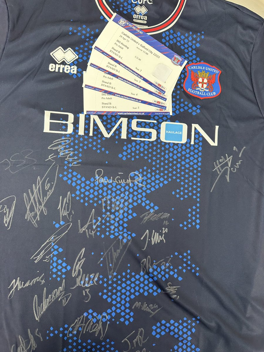 Carlisle United FC (@officialcufc) on Twitter photo Fancy winning a signed shirt and four tickets in B Stand for Saturday’s game courtesy of <a href="/SIGRoofing/">SIG Roofing</a>?
All you need to do is RT this and we’ll pick a winner on Friday morning!
Good luck! #cufc Fancy winning a signed shirt and four tickets in B Stand for Saturday’s game courtesy of <a href="/SIGRoofing/">SIG Roofing</a>?
All you need to do is RT this and we’ll pick a winner on Friday morning!
Good luck! #cufc