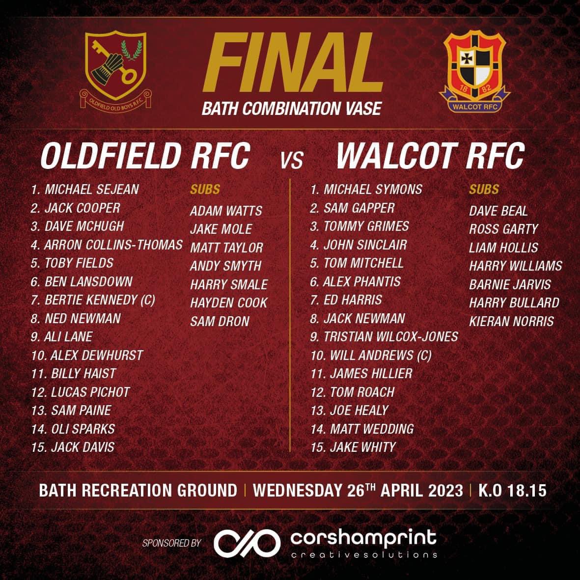 Oldfield_RFC's tweet photo. It’s nearly here - best of luck to all teams tonight in the @BathCombination finals on the @BathRugby Rec and thank you to sponsors @corshamprint https://t.co/qm57hDhkIZ