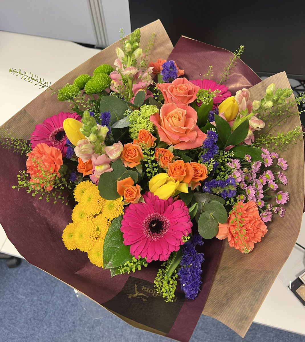 What a lovely surprise! Thank you so much <a href="/Renvilles_costs/">Renvilles Costs</a> for these beautiful flowers #kindness