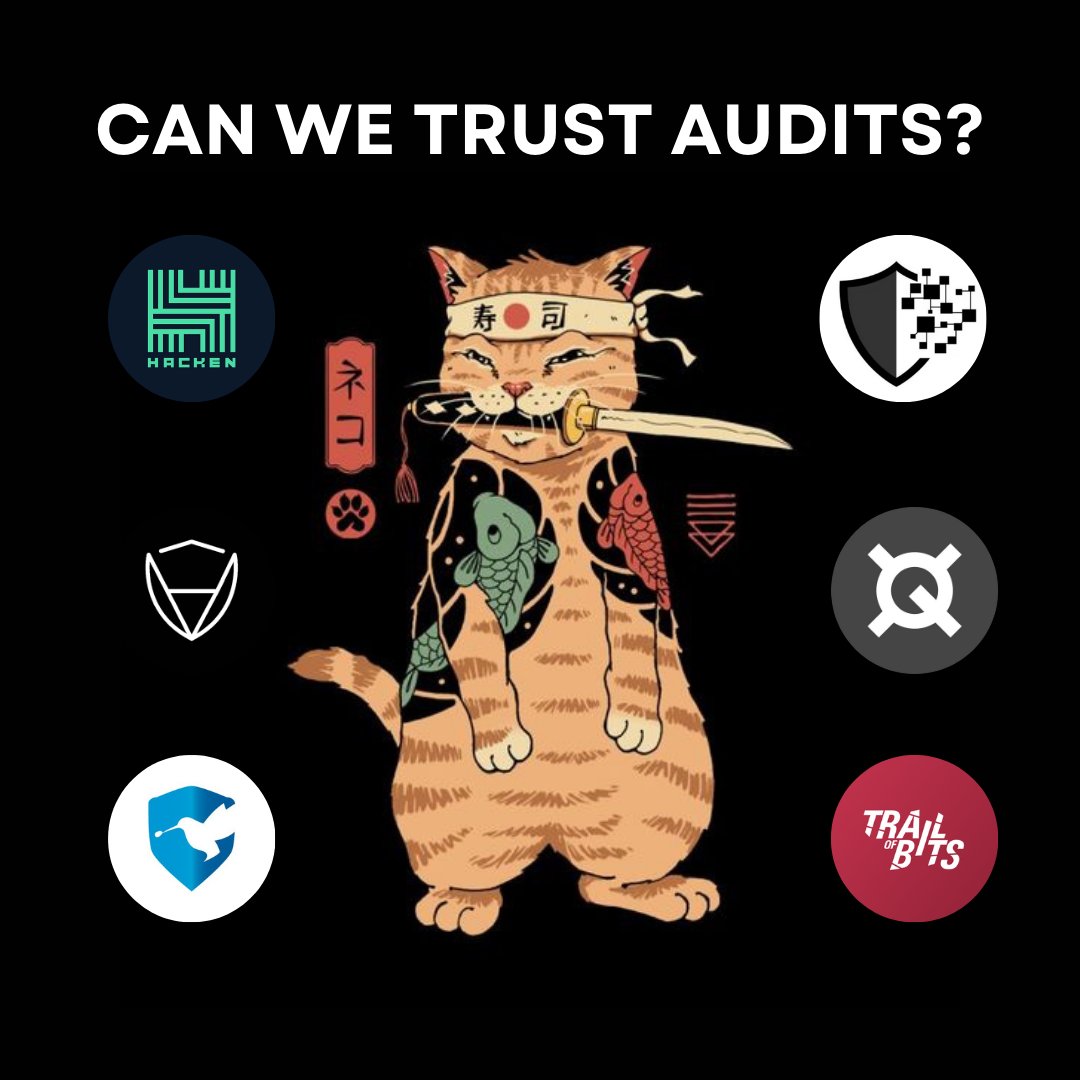 stacy_muur's tweet photo. The zkSync-based Merlin DEX was exploited today for over $1.1M. Certified by CertiK, which oversees 70% of all audits, the question arises: Can we trust audits?

It's time to research cases of audited protocol hacks and see if safety is ever guaranteed ↓

Bookmark &amp; RT

🧵 1/11 https://t.co/biN3HM1jin