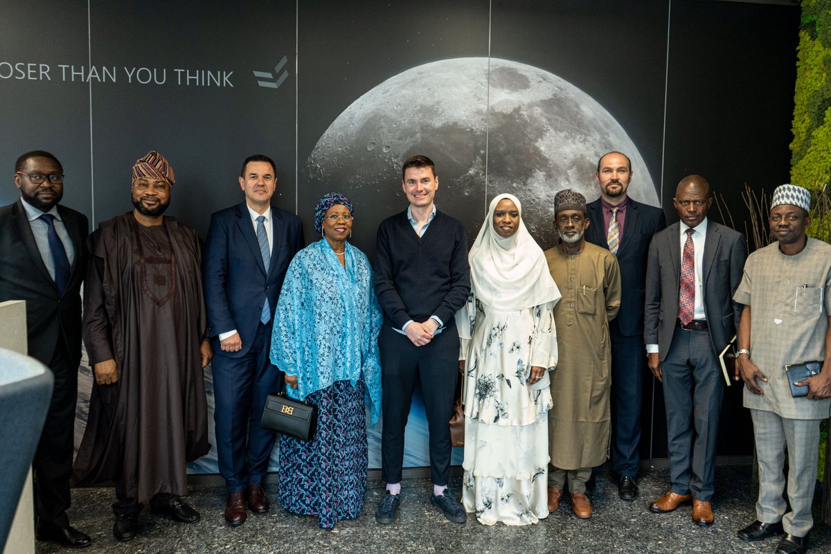 EnduroSat's tweet photo. We are honored to show our capabilities to Mrs. Miriam Katagum, State Minister of Industry, Trade, and Investment of Nigeria, H.E. Mrs. Safiya Nuhu, Ambassador of Nigeria, and Nikola Stojanov, Minister of Economy of Bulgaria at our Space Center #spaceiscloserthanyouthink https://t.co/KTT9I7o3ph