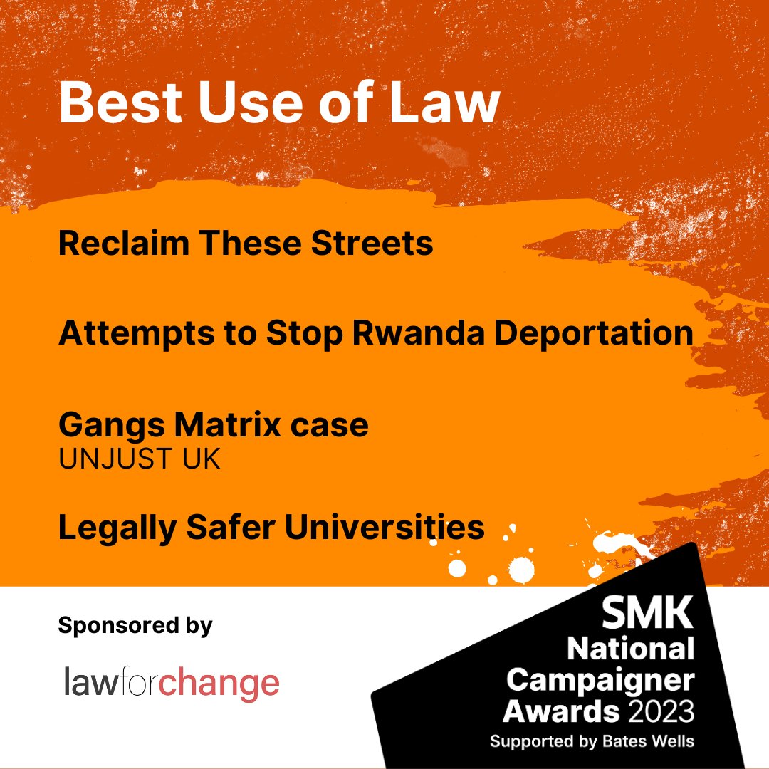 We're thrilled to announce that @UnjustUK has been shortlisted for the SMK National Campaigner Awards!  rdar.li/1egDKGa
 
This recognition is a testament to our team's hard work in challenging discriminatory culture, policies and practices. #Lovecampaigning #AwkwardSquad