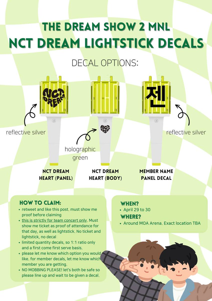 kurooyuyu's tweet photo. ✨️ TDS2 in Manila Fan Support ✨️
Hand banner &amp; Lightstick Decals

✨️ must rt &amp; like
✨️ limited quantity only!
✨️ more details are in the photos

Will be updating this thread with the time and location of my giveaway 💚

#THEDREAMSHOW2_in_MANILA #TDS2inMNL #TDS2inManila https://t.co/d3R8ZR7qZ3