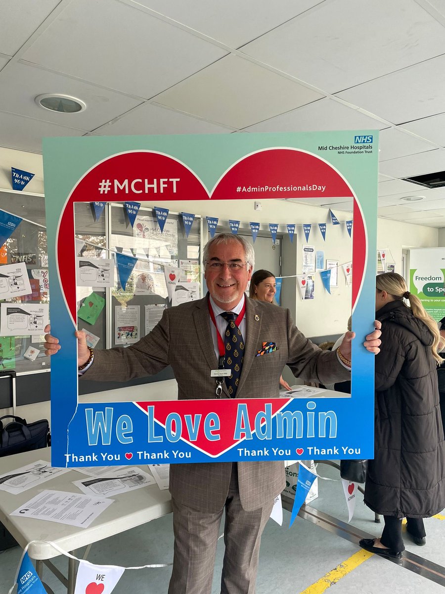 <a href="/MidCheshireNHS/">Mid Cheshire Hospitals 🏥</a> <a href="/AnnaBickerton/">Anna Bickerton</a> <a href="/R_a_c_hel_Heath/">Rachel Heath</a> <a href="/HRNatalieW/">Natalie Wallace</a>  thank you to our lovely Chairman for showing his support to our admin colleagues #mchft #adminprofessionalsday