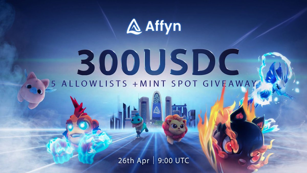 AffynOfficial's tweet photo. 🎉 @taskonxyz 𝗫 𝗔𝗳𝗳𝘆𝗻 𝗚𝗶𝘃𝗲𝗮𝘄𝗮𝘆 🎉

Stand a chance to win an 𝗢𝗚 𝗘𝗱𝗶𝘁𝗶𝗼𝗻 𝗠𝘆𝘁𝗵𝗶𝗰𝗮𝗹 𝗕𝘂𝗱𝗱𝘆 𝗡𝗙𝗧 𝗚𝘂𝗮𝗿𝗮𝗻𝘁𝗲𝗲𝗱 𝗦𝗽𝗼𝘁 when you complete ALL tasks!

🎁 𝟯𝟬𝟬 𝗨𝗦𝗗𝗖 𝗣𝗿𝗶𝘇𝗲 𝗣𝗼𝗼𝗹
🎁 𝟱𝘅 𝗢𝗚 𝗘𝗱𝗶𝘁𝗶𝗼𝗻 𝗠𝘆𝘁𝗵𝗶𝗰𝗮𝗹 𝗕𝘂𝗱𝗱𝘆 𝗔𝗹𝗹𝗼𝘄𝗹𝗶𝘀𝘁 𝗦𝗽𝗼𝘁𝘀
🎁 𝟭𝘅 𝗢𝗚 𝗘𝗱𝗶𝘁𝗶𝗼𝗻 𝗠𝘆𝘁𝗵𝗶𝗰𝗮𝗹 𝗕𝘂𝗱𝗱𝘆 𝗚𝘂𝗮𝗿𝗮𝗻𝘁𝗲𝗲𝗱 𝗦𝗽𝗼𝘁

➡️  𝗝𝗢𝗜𝗡 𝗡𝗢𝗪: https://t.co/x3XfjXcjnu

#AffynEvolution #TaskOn #OGBuddies