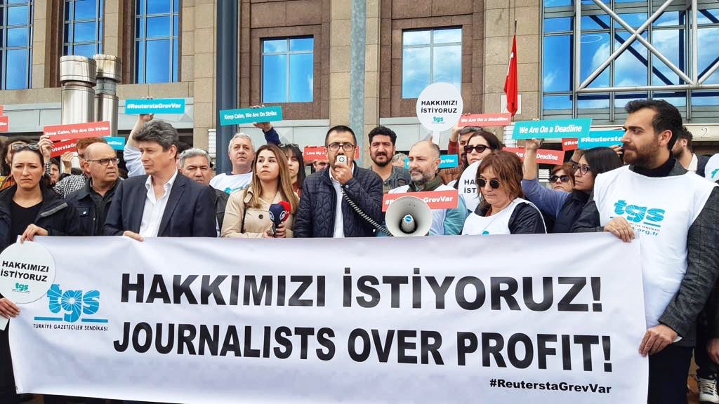 TGS_org_tr's tweet photo. 💪 Journalists at @Reuters Turkiye are taking a stand for fair wages in the face of a dire economic crisis. We'll STRIKE on May 10 unless management presents a fair solution that considers the true inflation rate &amp; our dedication to reporting facts. #ReutersTurkiyeOnStrike https://t.co/R7xigTZyCO