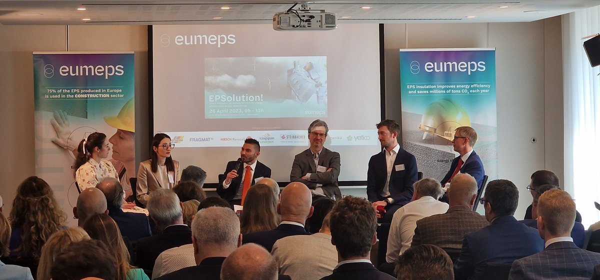 EUMEPS's tweet photo. It's time for our discussion panel on #Circularity of construction products and end of #waste. #EPSolution! https://t.co/4f8kMKEEdn