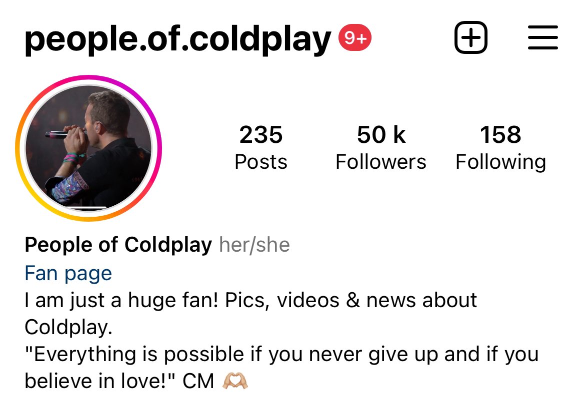 coldplayPeople's tweet photo. So today this has happened! 50k followers on my Instagram fan page 🥰🥳 https://t.co/n1X6HFm8aE