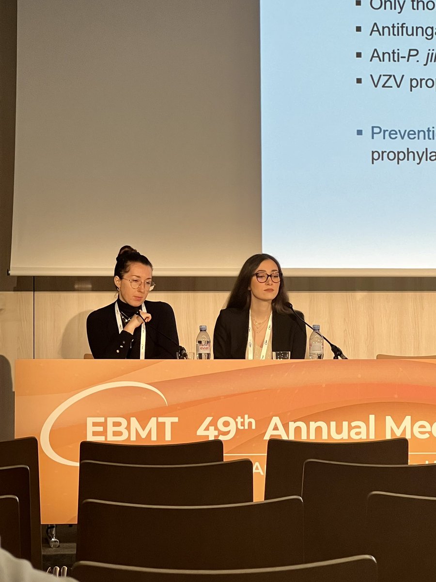 So honored to co-chair the infectious complications post HSCT session with special focus on CMV infections at #EBMT23 endlessly grateful for my mentor @Mohty_EBMT @TheIACH 🩸