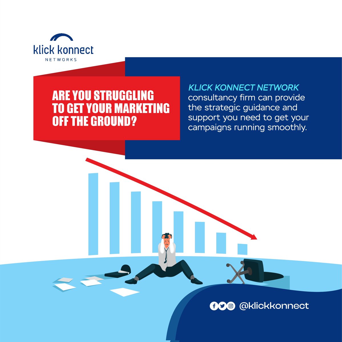 klickkonnect's tweet photo. 🎗️Are you struggling to get your marketing off the ground?
Klick Konnect Networks consultancy firm can provide the strategic guidance and support you need to get your campaigns running smoothly.
#consultancy #support #consultancy #marketing #success #consultancysolutions https://t.co/76Yf76dkfu