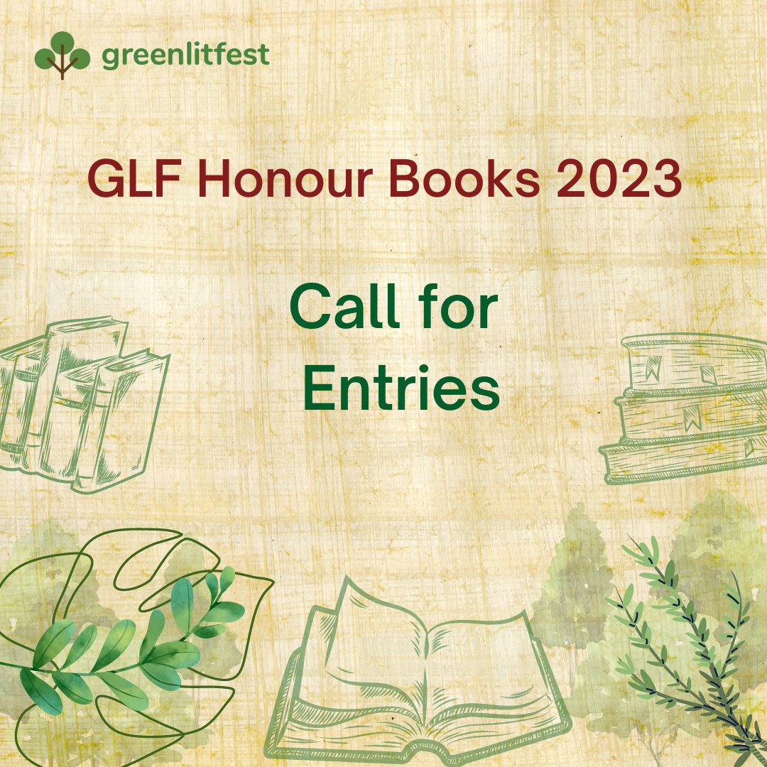 #CallForEntries #NominationsOpen
Inviting entries for the GLF Honour Book Awards 2023, to be announced at its Third Edition, slated for Nov 25th, 2023.
Entries must be emailed to: richa[at]greenlitfest[dot]com

#greenbooks #bookrecommendations #naturewritingforchildren