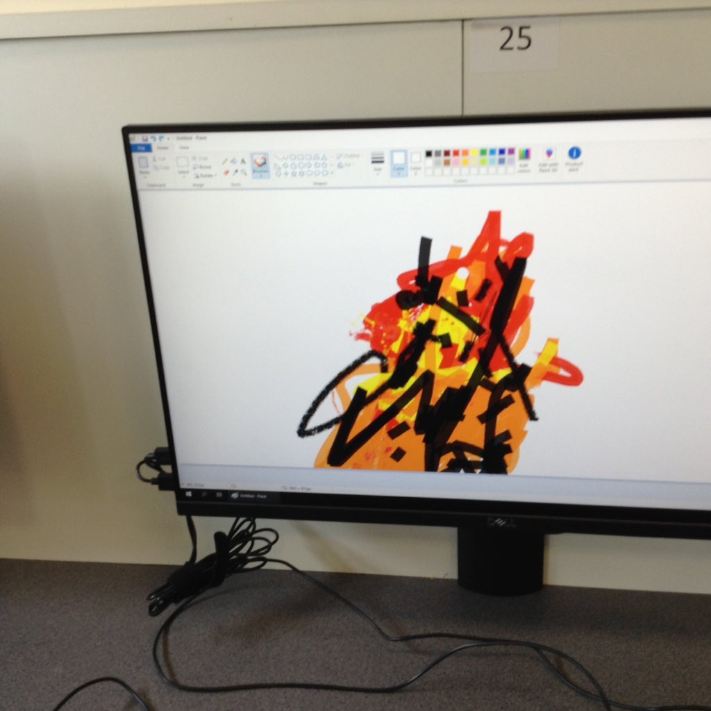 latimerprimary's tweet photo. #ClassKB are learning how to use the Paint Programme to create the fire from The Great Fire of London, using different brushes and colours. #enthusiasm #eager #LatimerComputing https://t.co/0iiuijq5r2
