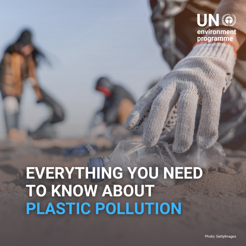 UNEP's tweet photo. Plastic waste can take up to 1,000 years to decompose, harming marine life, damaging soil and posing health risks.

Ahead of #WorldEnvironmentDay, check out this UNEP explainer on the plastic pollution crisis and efforts to #BeatPlasticPollution.