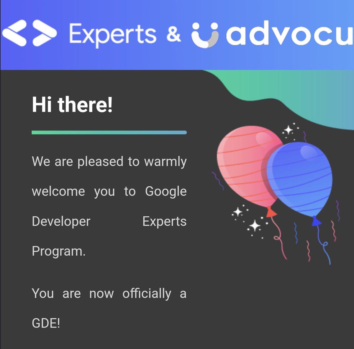 enthusiastDev's tweet image. Hi! Thrilled to share that I'm officially a #GDE for #Flutter 🎉 🥳 💙. I'm Proud to be the first #GDE in Togo 🇹🇬 (certainly not the last). Glad to join the Experts community and looking forward to contribute and take Flutter to the moon 🚀.
@GoogleDevExpert @timsneath @nlycskn