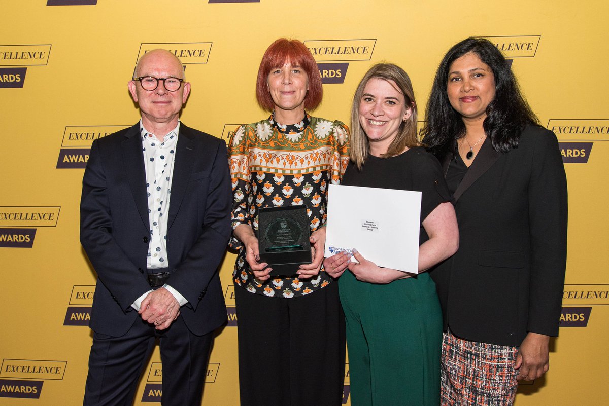 Very proud that the UoA Women's Development Network steering group (of which I am part of) won the Principal's award for Excellence in Equality, Diversity  &amp; Sustainability.  Sad to miss the ceremony last week but colleagues  looking super duper 🤩
