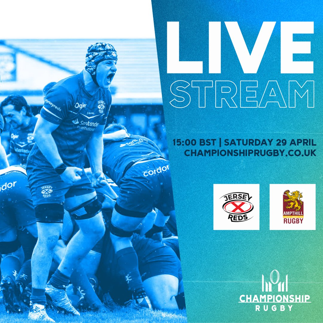 LIVE-STREAM! Those at the Stade last w/e know there's no substitute for being there, but if you absolutely can't be in 🇯🇪 this w/e for HUGE, potentially historic @Champrugby game v @AmpthillRufc then it'll be possible to watch live/free online #COYR 🙌