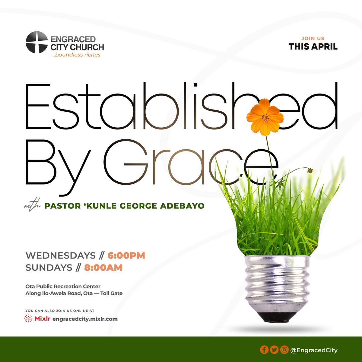 EngracedCity's tweet photo. Come receive strength from God's gift of undeserved grace. JOIN US!
https://t.co/n1fJvDqY80
.
#Engraced #Church #EngracedCity #Christ #Grace https://t.co/MGCBlWUbkG