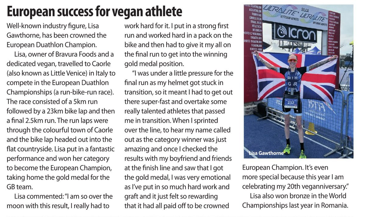 HFBmagazine's tweet photo. Well-known industry figure, Lisa Gawthorne, has been crowned the European Duathlon Champion.
Read the full article 👉https://t.co/zU4B7a0A1Z
#healthfoodbusiness #healthfoodretailing #independentretailing #healthfoodstores #organicmarket https://t.co/rQhZOgf5I1