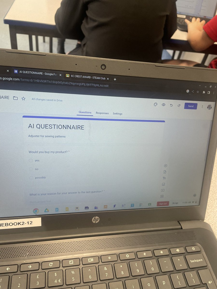 NottsHighIJS's tweet photo. Year 6 are busy creating their own google forms to send to Year 7 as part of their research for their AI project. #somuchscience #somuchmore #STEM https://t.co/rtSHZO7wdC