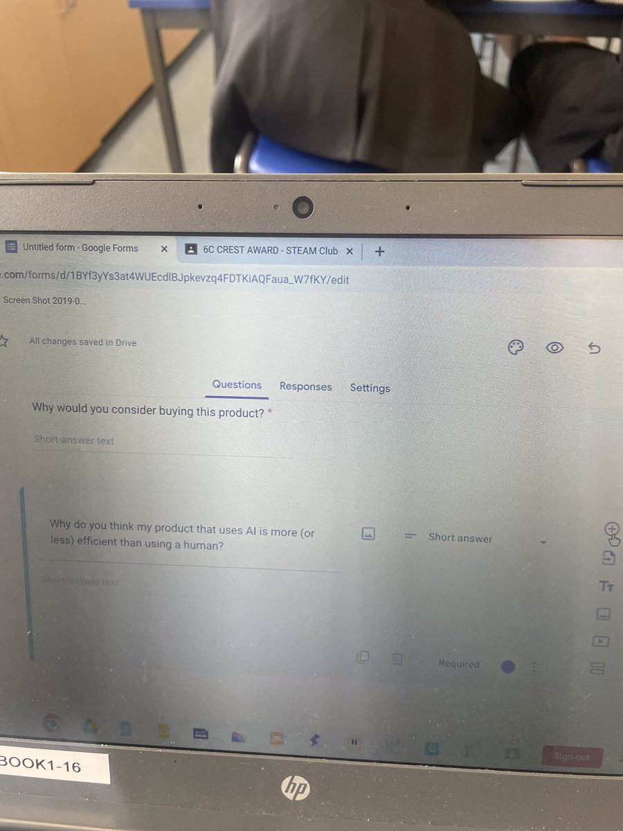 NottsHighIJS's tweet photo. Year 6 are busy creating their own google forms to send to Year 7 as part of their research for their AI project. #somuchscience #somuchmore #STEM https://t.co/rtSHZO7wdC