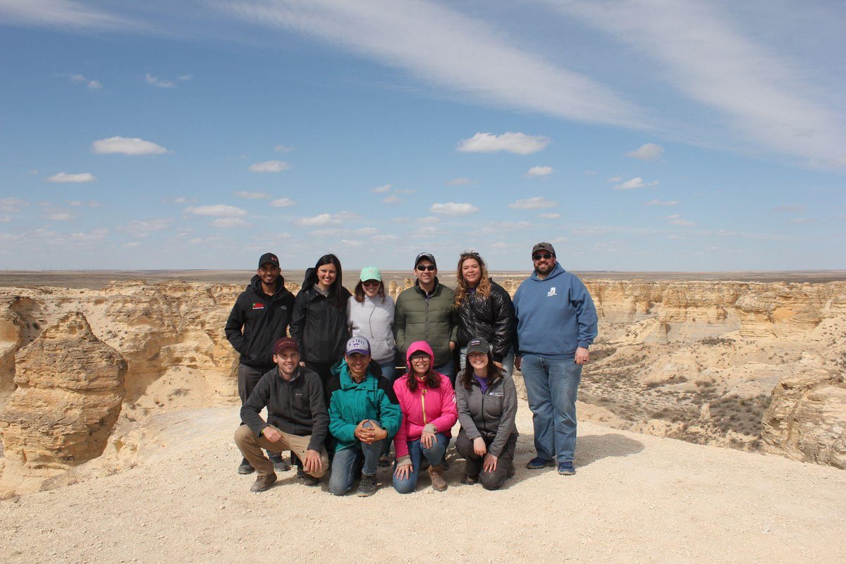 KSU_SWCS's tweet photo. For #EarthDay2023, SWCS KSU Chapter and Kansas Chapter members got together for some service work at Little Jerusalem State Park 🌎 What a great opportunity! @SWCSNews https://t.co/F8E1DZ9Bii