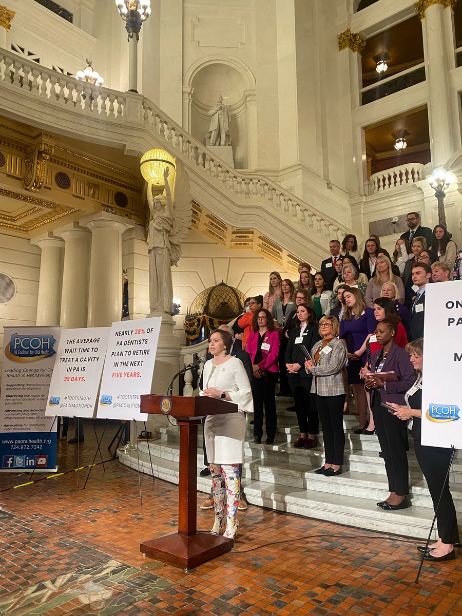 PACoalitionOH's tweet photo. Thanks to everyone for showing up to support the oral health movement in PA! A special thanks to @RepDanFrankel, @RepKinkead, @RepGaydos, and
@RepInnamorato for being PA oral health champions! #oralhealth #mouthsmatter #toothtruths https://t.co/uVudyTlH9t