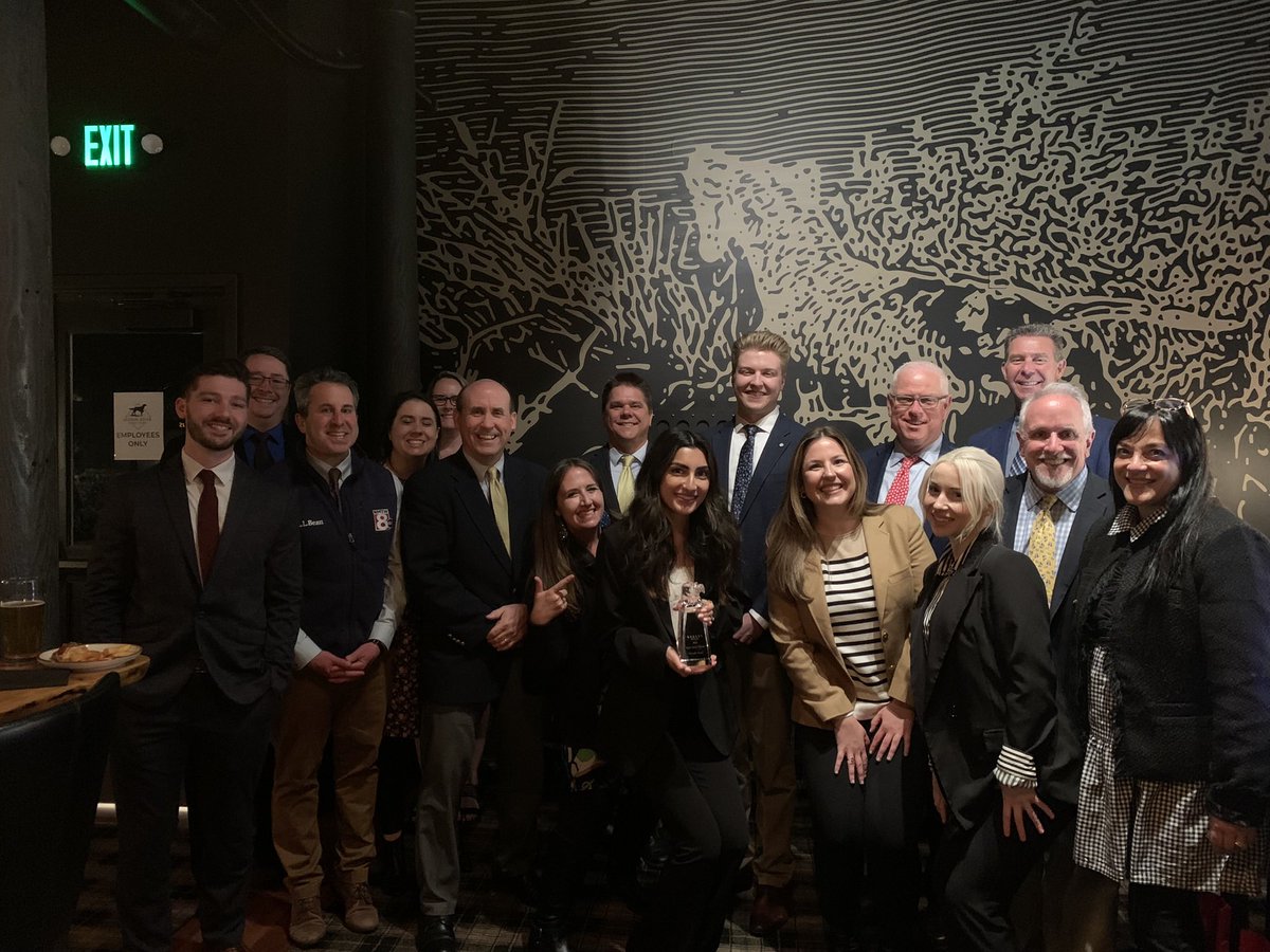dwabel15's tweet photo. Congratulations to WMTW EAGLE AWARD winner Amanda Hyora.  Great night at #Batsonriverbrewing as the Sales team celebrated this achievement and our 2022 success.  So proud of Amanda and this team! https://t.co/3oOzTwBQ4o