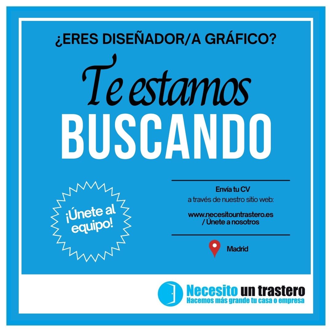 nut_trasteros's tweet photo. ¡En #necesitountrastero queremos conocerte!

Nos encontramos en la búsqueda de #diseñadorgrafico en #Madrid

INTERESADOS MANDAR CURRICULUM A TRAVÉS DE NUESTRA WEB 👉 https://t.co/Wa4DkjEsjc

#trasterosdealquiler #diseñador #alquilerdetrasteros #trasteros #selfstorage #hiring https://t.co/c68pccmOXz