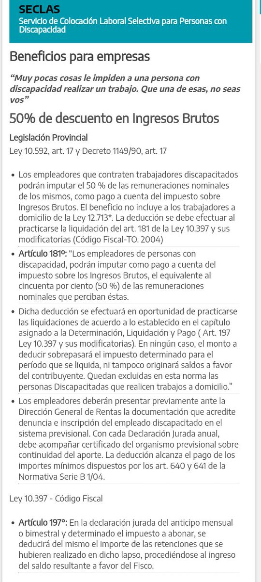 chechu_2cellos's tweet photo. INFORMACIÓN! Importante ESPERO SE COMPARTA,Sabías que si tenés una empresa contratar gente con discapacidad es Un beneficio para ambos ?.Tenemos el mismo derecho que los demás a tener un trabajo en blanco !!!. @todonoticias https://t.co/VMLcLqdxTt