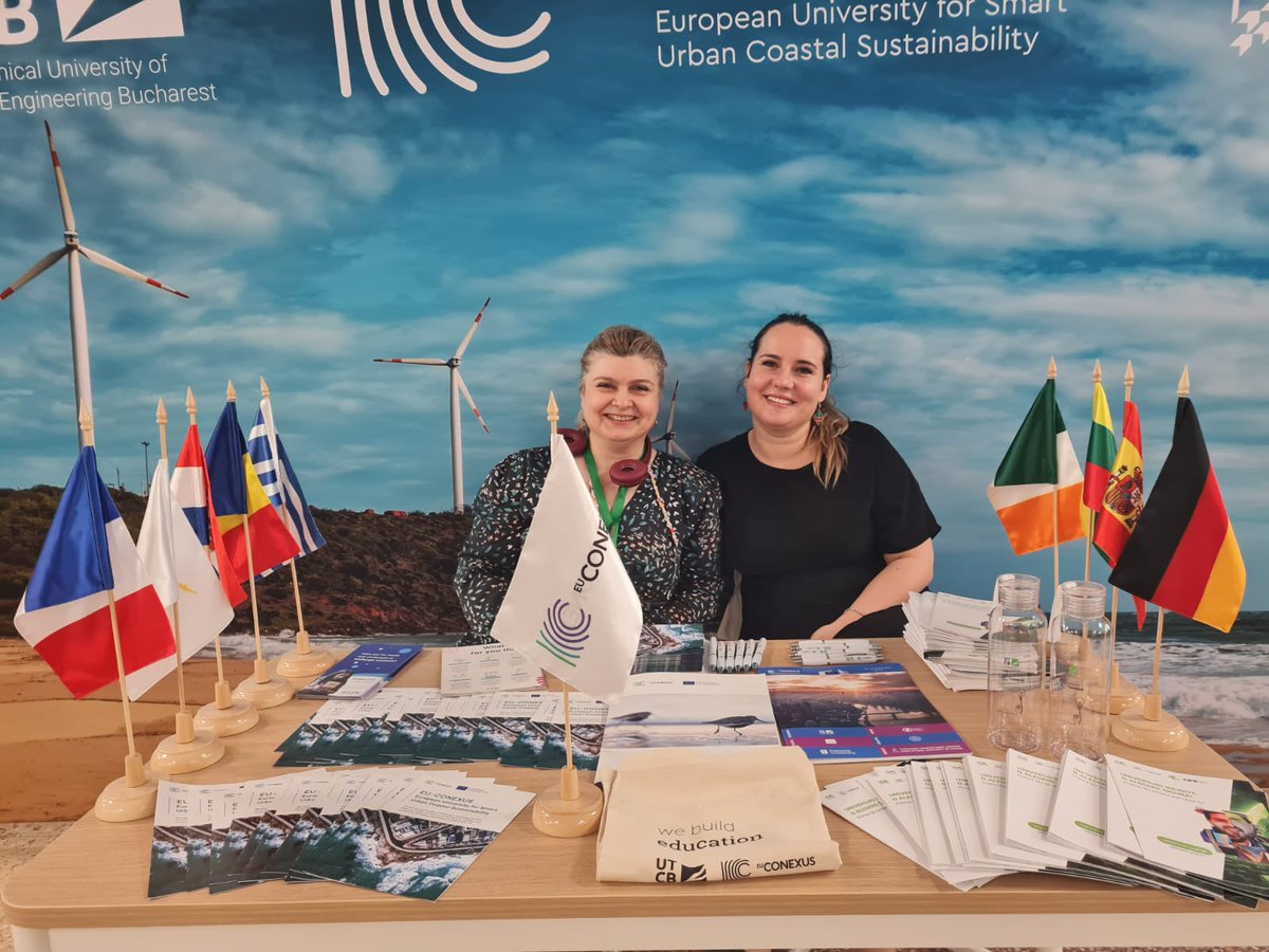 UTCB_RO's tweet photo. 🆕️ @EU_CONEXUS Stand is present in 📍 #Bucharest at #ConstructFEST👉The biggest construction fair in 🇷🇴 organized &amp; hosted by @UTCB_RO!
#EUCONEXUS
#EuropeanUniversitiesAlliance
#ConstructFEST2023 https://t.co/MDUnTtjzYJ