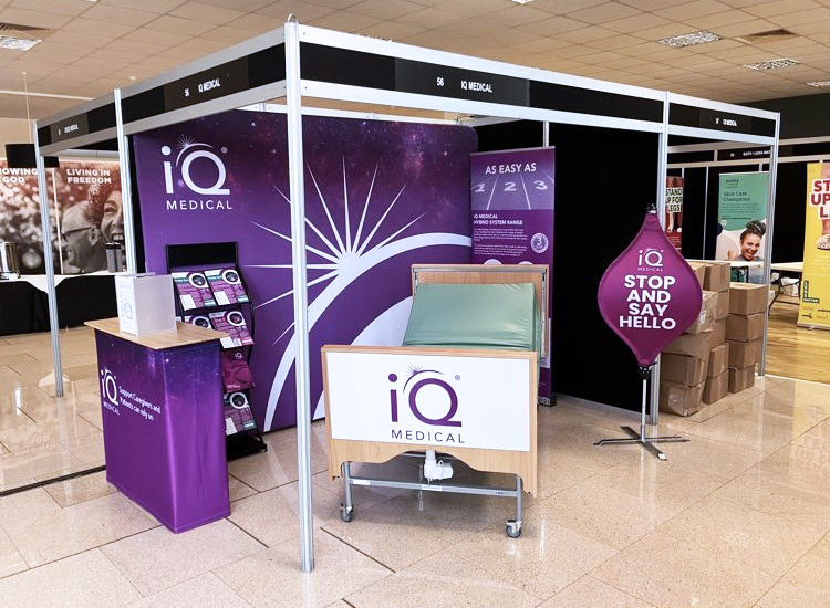 iQ_Medical_'s tweet photo. IQ Medical are all set up for the Society of Tissue Viability Conference!  Join us on Stand 56 to learn about the Stellar Eco, a pumpless hybrid mattress which provides reactive redistribution therapy for patients up to "Very High Risk" of pressure related injury. #SoTV2023 https://t.co/7AMGA86LCP